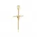 Pingente Crucifixo M Aramado Banhado a Ouro 18 k