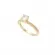 Solitário Clássico Aro Cravejado com Zircônias Banhado a Ouro 18 k