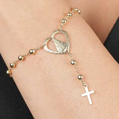 Pulseira Terço Bolinhas Delicadas