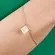 Pulseira Escapulário Plaquinha Quadrada Nossa Senhora de Nazaré