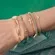 Pulseira Olho Grego Azul Intercalado com Corrente