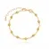 Pulseira Bolinha Fosca Vazada  Banhada a Ouro 18k