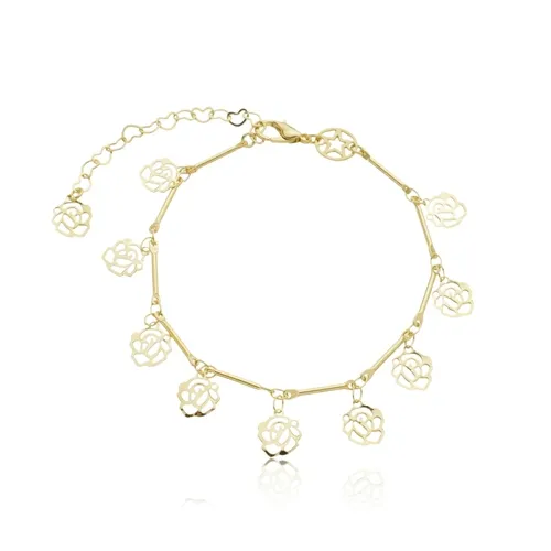 Pulseira Filetes Rosinhas Vazadas
