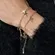 Pulseira Corrente Tripla Pingente Cruz