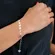 Pulseira Corações Lisos Banhado a Ouro 18 k