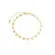 Pulseira Corações Lisos Banhado a Ouro 18 k