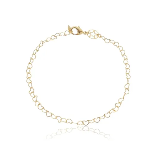 Pulseira Corrente Fininha Corações
