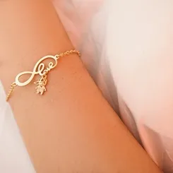 Pulseira Infinito Love Pingente Filho
