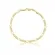 Pulseira Masculina Fígaro 3X1  4 mm Banhado a Ouro 18k