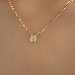 Escapulário Infantil Sagrado Coração de Jesus Banhado a Ouro 18 k