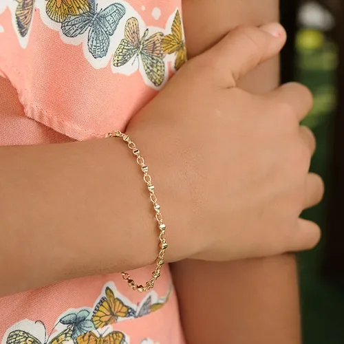 Pulseira Infantil Bolinhas Achatadas
