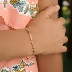 Pulseira Infantil Bolinhas Achatadas
