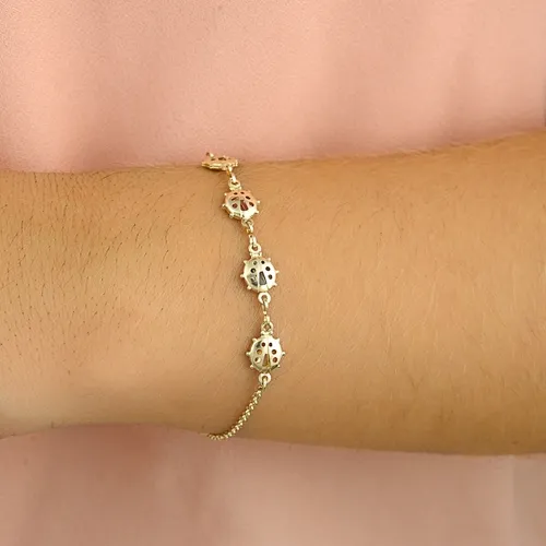 Pulseira Infantil Quatro Joaninhas