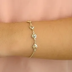 Pulseira Infantil Quatro Joaninhas