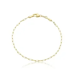 Pulseira Infantil Masculina Retangular 3 MM Banhado a Ouro 18k