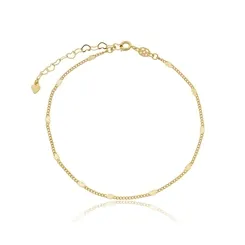 Tornozeleira Mini Corações Banhada a Ouro 18k