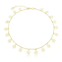 Choker Filetes Rosinhas Vazadas