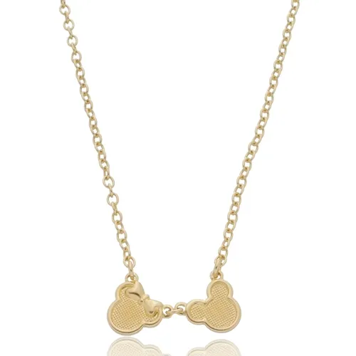 Colar Rostinho Minnie e Mickey Banhado a Ouro 18 k