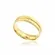 Aliança Fosqueada Banhada a Ouro 18k com Detalhes Elegantes e Zircônia Central