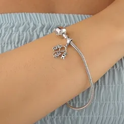 Berloque Infinito Mãe Pingente Duas Crianças