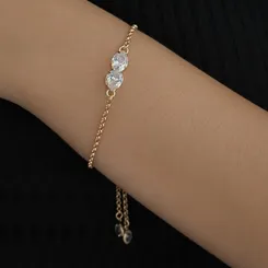 Pulseira Duas Gotas Zircônia Regulável