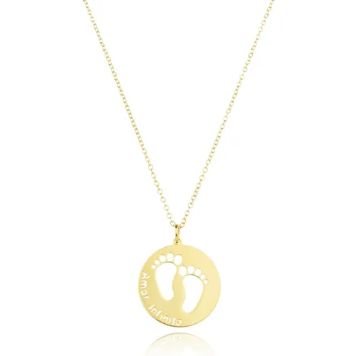 Colar Pezinho Amor Infinito Banhado a Ouro 18 k