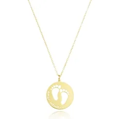 Colar Pezinho Amor Infinito Banhado a Ouro 18 k