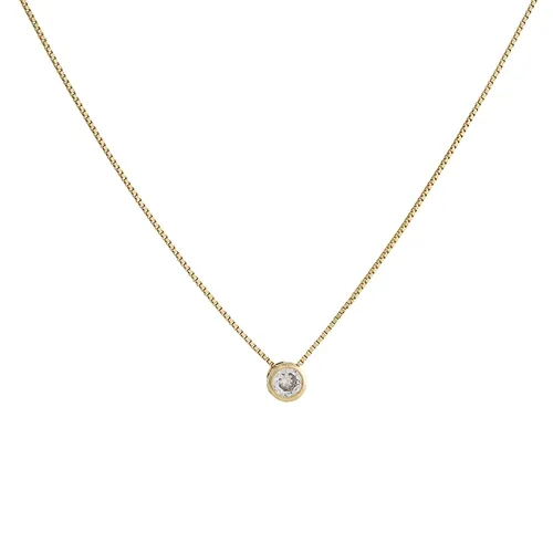 Colar Ponto de Luz PP Diâmetro 5 MM Banhado a Ouro 18 k