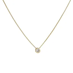 Colar Ponto de Luz PP Diâmetro 5 MM Banhado a Ouro 18 k