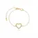 Pulseira Coração Vazado Zircônias