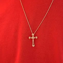 Pingente Crucifixo Detalhes Zircônias