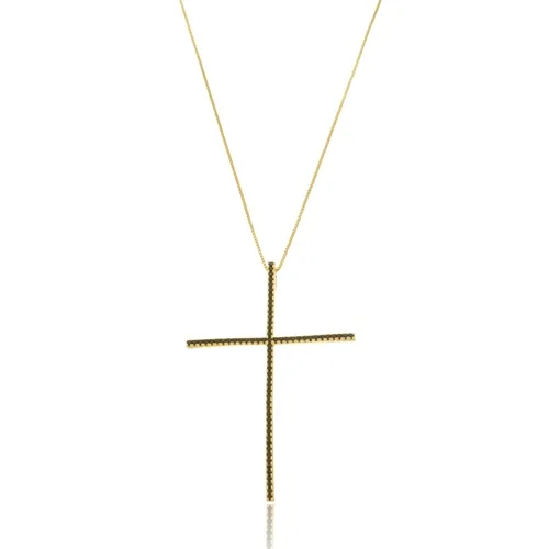 Colar Crucifixo Cravejado