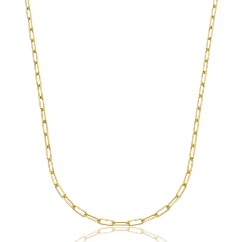 Corrente Masculina Retangular 2,8 mm Banhada a Ouro 18K
