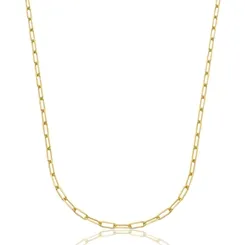Corrente Masculina Retangular 2,8 mm Banhada a Ouro 18K