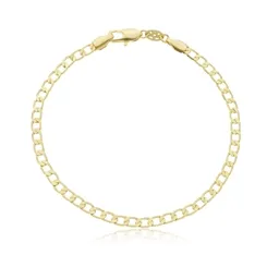 Pulseira Masculina Groumet Banhada a Ouro 18 k