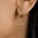 Argola Articulada com Pingente de Cruz Lisa  Banhada a Ouro 18K