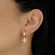 Brinco Argola com Pingente de Cruz Cravejada com Zircônias Banhada a Ouro 18 k
