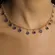 Colar Choker Pingentes Cristais Banhado a Ouro 18 k