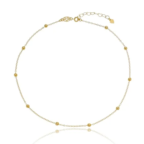 Choker Bolinha Lisa Banhado a Ouro 18 k