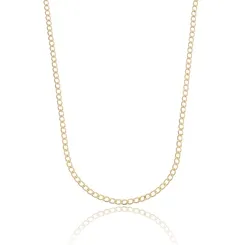 Corrente Masculina Groumet 2 mm Banhado a Ouro 18 k