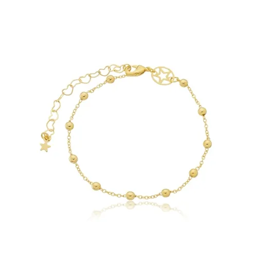 Pulseira Bolinhas Banhado a Ouro 18 k