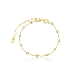 Pulseira Bolinhas Banhado a Ouro 18 k