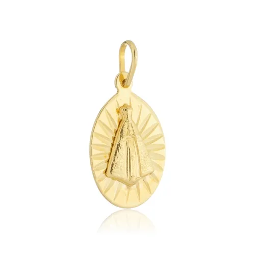 Pingente Oval Detalhado Nossa Senhora