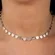 Colar Choker Corrente Corações Lisos Banhada a Ouro 18 k