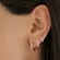 Argolinha Fina Articulada com Zircônias Tamanho P Banhado a Ouro 18 k
