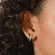 Argolinha Fina Articulada com Zircônias Tamanho M Banhado a Ouro 18 k