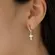 Argola Articulada Crucifixo M Banhado a Ouro 18 k