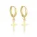 Argola Articulada Crucifixo M Banhado a Ouro 18 k
