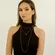 Colar Choker de Corrente com Mini Corações Banhado a Ouro 18k