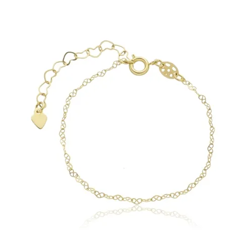 Pulseira Infantil Corrente Mini Corações